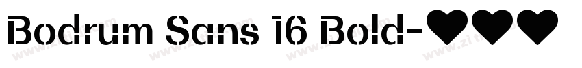 Bodrum Sans 16 Bold字体转换